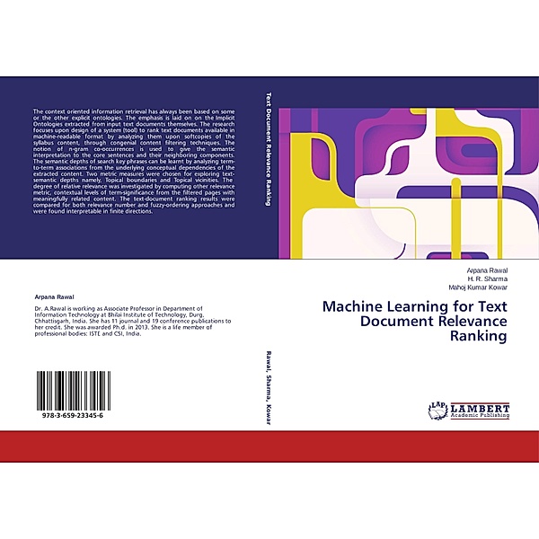 Machine Learning for Text Document Relevance Ranking, Arpana Rawal, H. R. Sharma, Mahoj Kumar Kowar