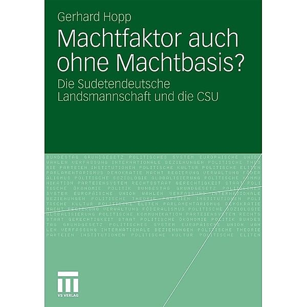 Machtfaktor auch ohne Machtbasis?, Gerhard Hopp