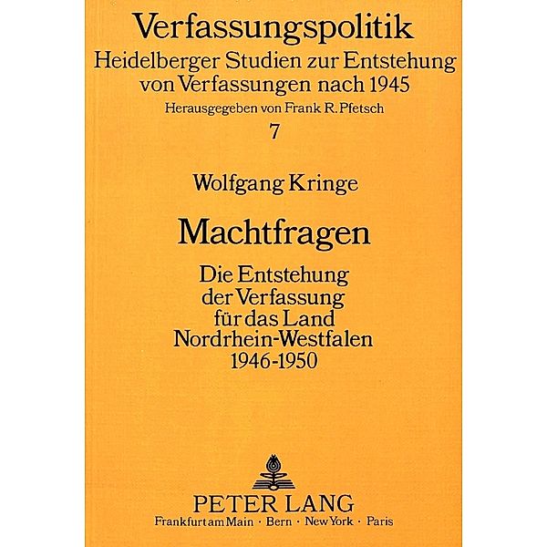 Machtfragen, Wolfgang Kringe