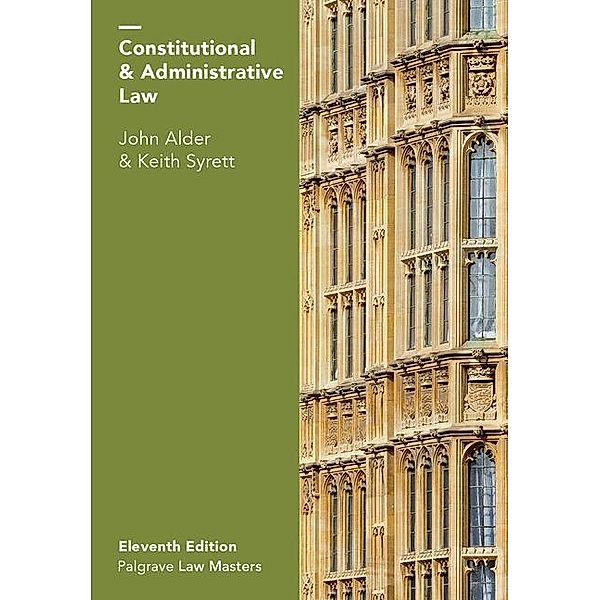 Macmillan Law Masters / Constitutional and Administrative Law, John Alder, Keith Syrett