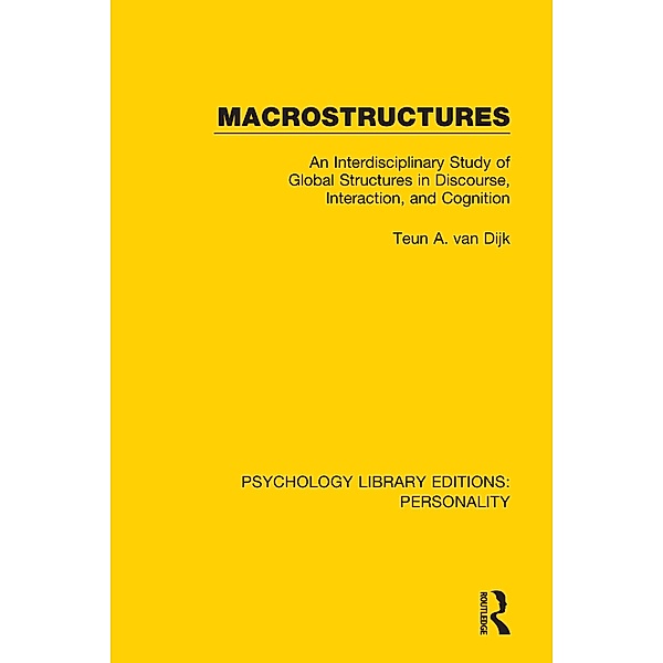 Macrostructures, Teun A. van Dijk