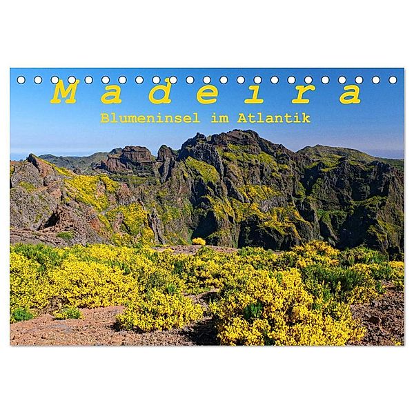 Madeira Blumeninsel im Atlantik (Tischkalender 2024 DIN A5 quer), CALVENDO Monatskalender, Klaus Lielischkies