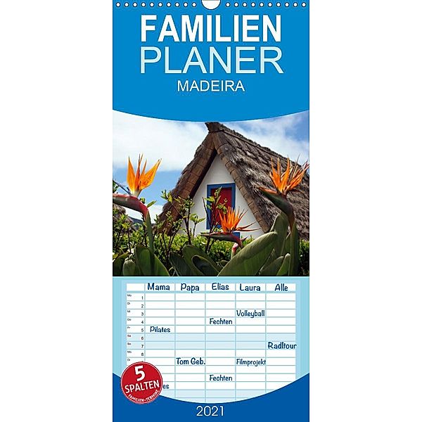 Madeira - Familienplaner hoch (Wandkalender 2021 , 21 cm x 45 cm, hoch), Thomas Fietzek