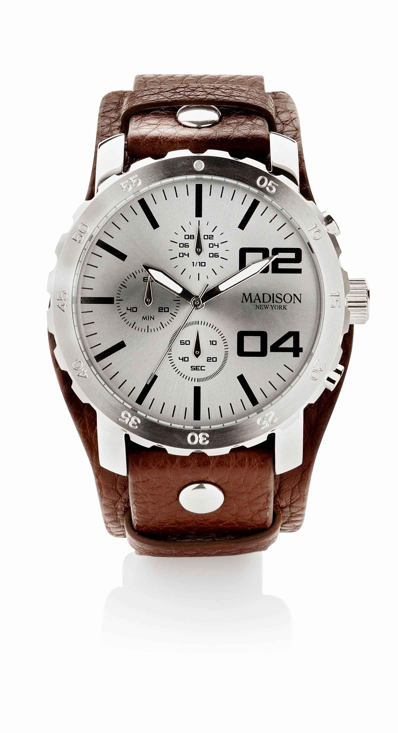 Madison Herren Chronograph Armbanduhr mit Lederarmband | Weltbild.at