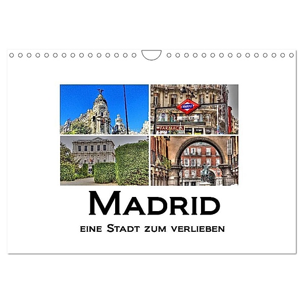 Madrid eine Stadt zum Verlieben (Wandkalender 2024 DIN A4 quer), CALVENDO Monatskalender, M.Polok