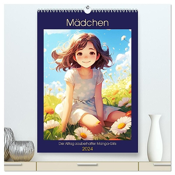 Mädchen. Der Alltag zauberhafter Manga-Girls (hochwertiger Premium Wandkalender 2024 DIN A2 hoch), Kunstdruck in Hochglanz, Rose Hurley