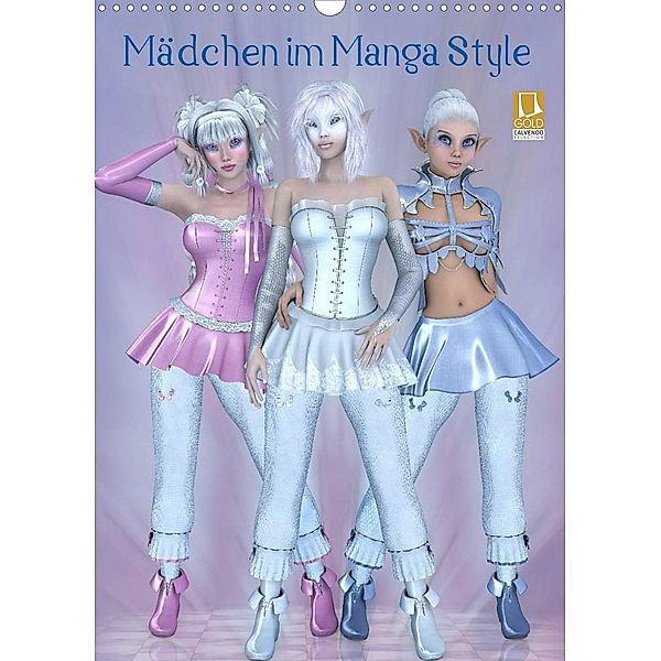 Mädchen im Manga Style (Wandkalender 2023 DIN A3 hoch), Andrea Tiettje