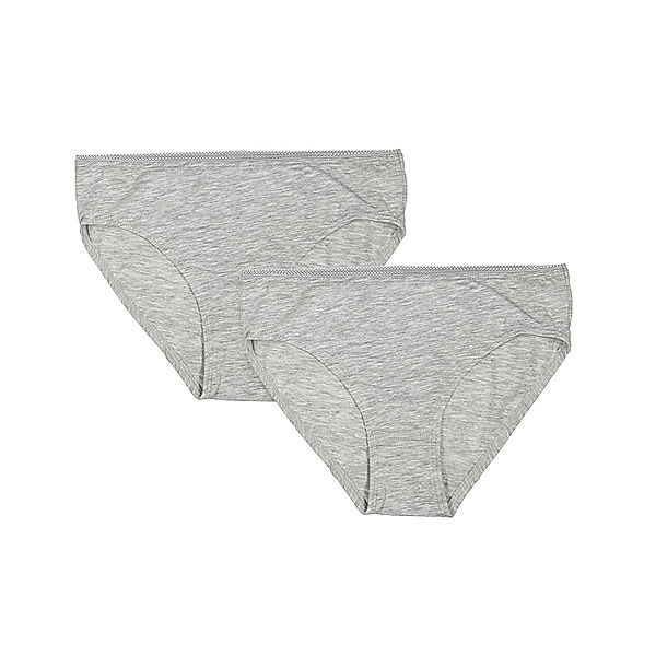 Sanetta Mädchen-Slip ESSENTIAL UNI 2er-Pack in grau melange