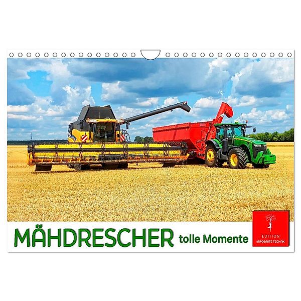 Mähdrescher - tolle Momente (Wandkalender 2025 DIN A4 quer), CALVENDO Monatskalender, Calvendo, Peter Roder