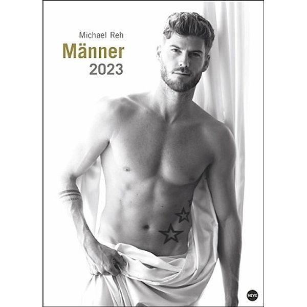 Männer Edition 2023. Jeden Monat ein sinnliches schwarz-weiß-Foto in einem Kalender Großformat. Schöne Männer im Wandkal, Michael Reh