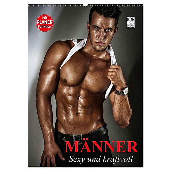 Männer - Sexy und kraftvoll (Wandkalender 2024 DIN A2 hoch), CALVENDO Monatskalender, Elisabeth Stanzer