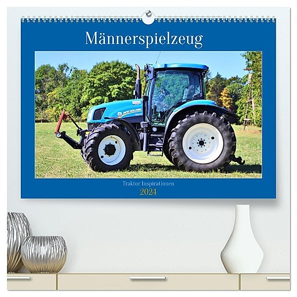 Männerspielzeug Traktor Inspirationen (hochwertiger Premium Wandkalender 2024 DIN A2 quer), Kunstdruck in Hochglanz, Günther Geiger