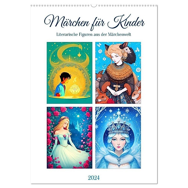 Märchen für Kinder (Wandkalender 2024 DIN A2 hoch), CALVENDO Monatskalender, Steffani Lehmann