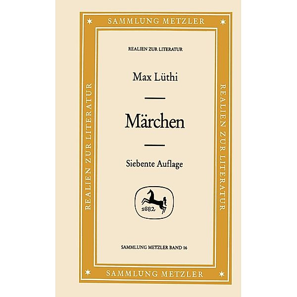 Märchen / Sammlung Metzler, Max Lüthi