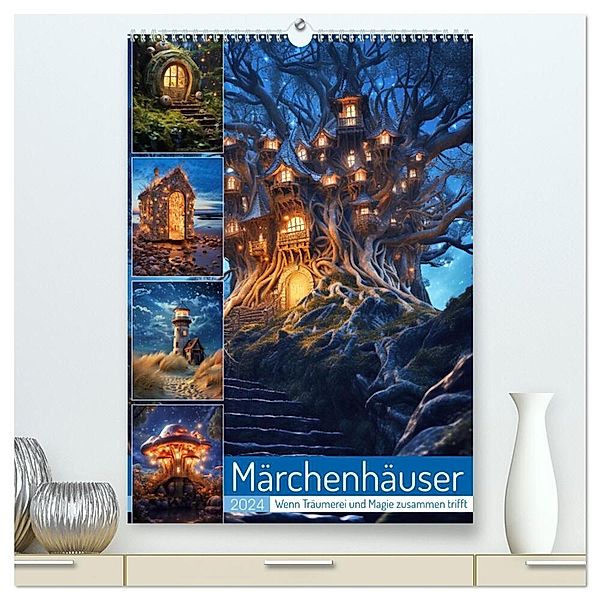 Märchenhäuser (hochwertiger Premium Wandkalender 2024 DIN A2 hoch), Kunstdruck in Hochglanz, Steffen Gierok-Latniak