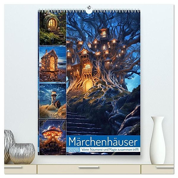 Märchenhäuser (hochwertiger Premium Wandkalender 2025 DIN A2 hoch), Kunstdruck in Hochglanz, Calvendo, Steffen Gierok-Latniak