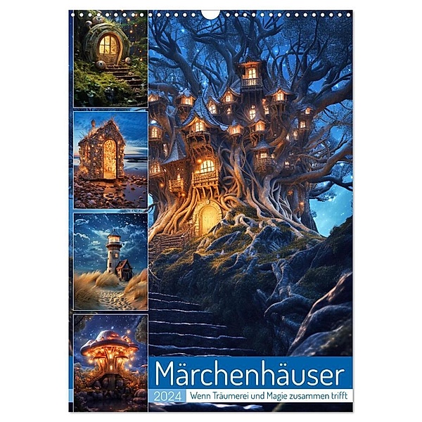 Märchenhäuser (Wandkalender 2024 DIN A3 hoch), CALVENDO Monatskalender, Steffen Gierok-Latniak