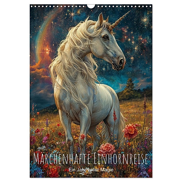 Märchenhafte Einhornreise - Ein Jahr voller Magie (Wandkalender 2025 DIN A3 hoch), CALVENDO Monatskalender, Calvendo, artefacti