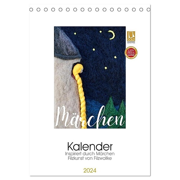 Märchenkalender (Tischkalender 2024 DIN A5 hoch), CALVENDO Monatskalender, Filzwollke