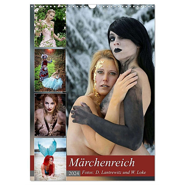 Märchenreich (Wandkalender 2024 DIN A3 hoch), CALVENDO Monatskalender, Desirée Lantrewitz und Wolfgang Loke