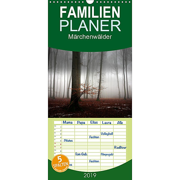 Märchenwälder - Familienplaner hoch (Wandkalender 2019 , 21 cm x 45 cm, hoch), Irma Warth
