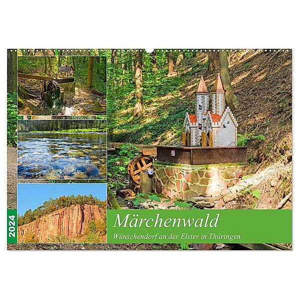 Märchenwald Wünschendorf an der Elster in Thürigen (Wandkalender 2024 DIN A2 quer), CALVENDO Monatskalender, Kerstin Waurick
