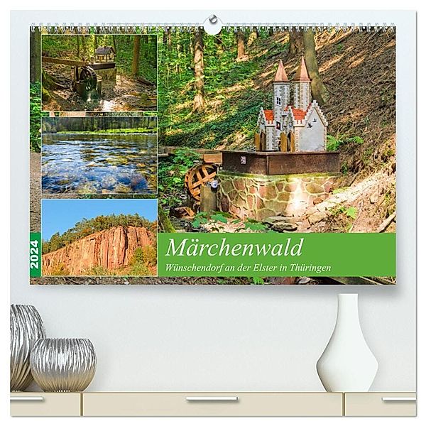 Märchenwald Wünschendorf an der Elster in Thürigen (hochwertiger Premium Wandkalender 2024 DIN A2 quer), Kunstdruck in Hochglanz, Kerstin Waurick
