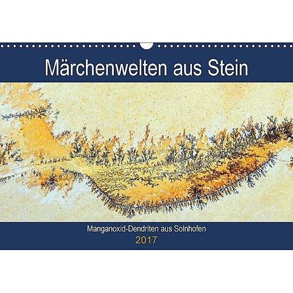 Märchenwelten aus Stein - Manganoxid-Dendriten aus Solnhofen (Wandkalender 2017 DIN A3 quer), Anja Frost