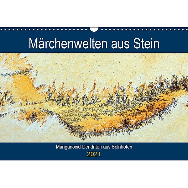 Märchenwelten aus Stein - Manganoxid-Dendriten aus Solnhofen (Wandkalender 2021 DIN A3 quer), Anja Frost