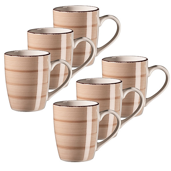 Mäser Kaffeebecher-Set, Steingut Lumaca (Farbe: Beige)