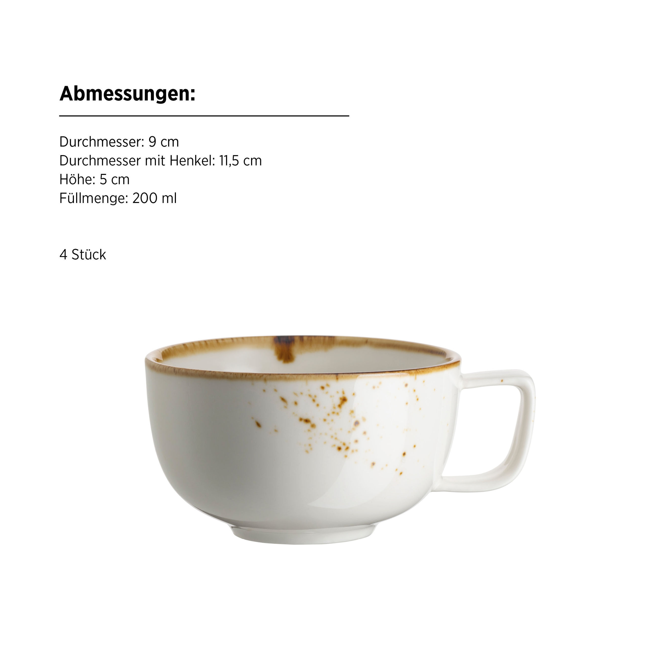 Mäser Kaffeetassen-Set, Porzellan Pintar Farbe: Beige Braun | Weltbild.de