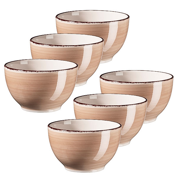 Mäser Müslischalen-Set, Steingut Lumaca (Farbe: Beige)