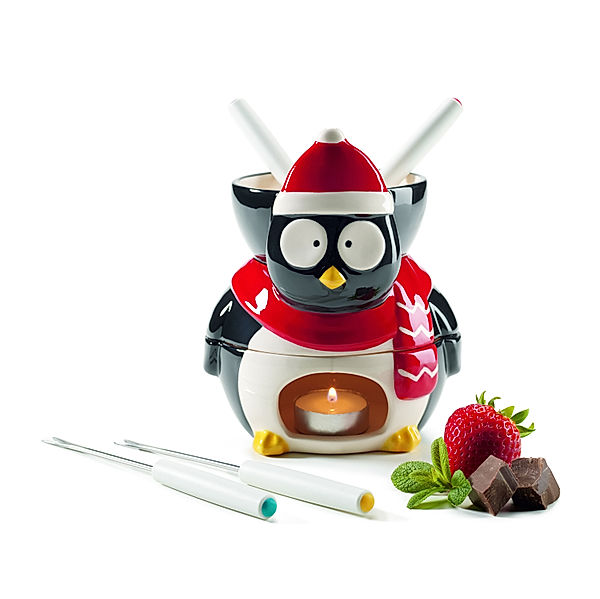 Mäser Schokoladenfondue Pinguin, Keramik Fondue 6