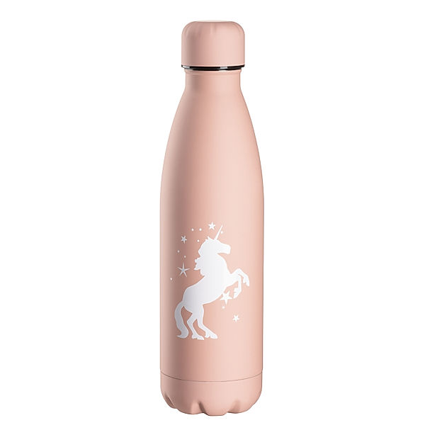 Mäser Vakuum Isolierflasche, Edelstahl - (Farbe: Rosa / Weiß)