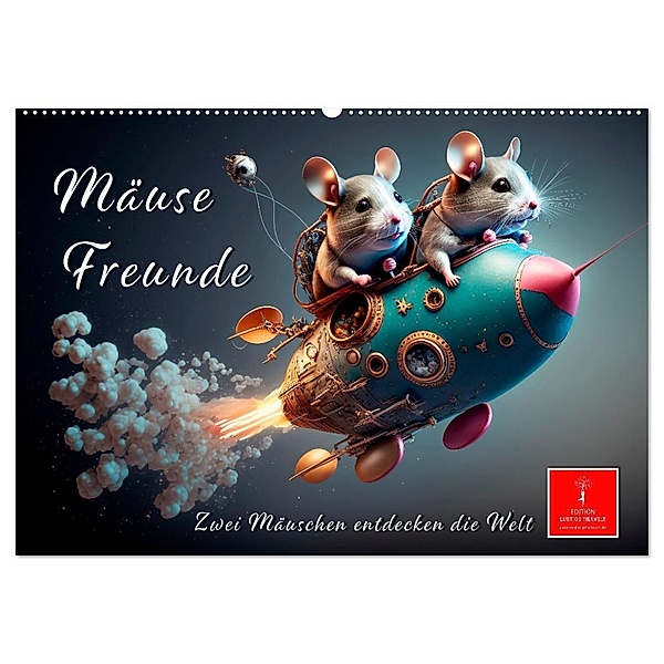 Mäuse Freunde (Wandkalender 2024 DIN A2 quer), CALVENDO Monatskalender, Peter Roder
