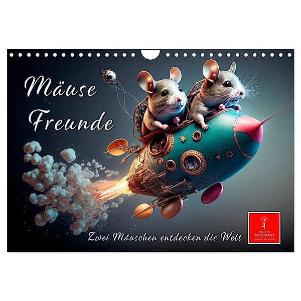 Mäuse Freunde (Wandkalender 2024 DIN A4 quer), CALVENDO Monatskalender, Peter Roder