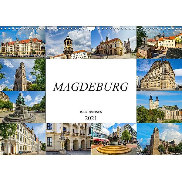 Magdeburg Impressionen (Wandkalender 2021 DIN A3 quer), Dirk Meutzner
