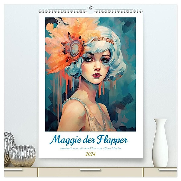 Maggie der Flapper (hochwertiger Premium Wandkalender 2024 DIN A2 hoch), Kunstdruck in Hochglanz, Peter Balan