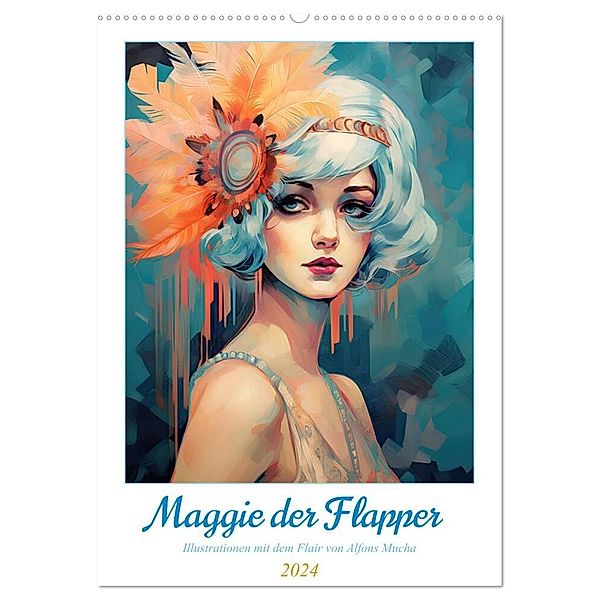 Maggie der Flapper (Wandkalender 2024 DIN A2 hoch), CALVENDO Monatskalender, Peter Balan