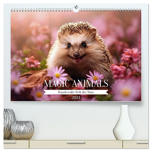 Magic Animals (hochwertiger Premium Wandkalender 2024 DIN A2 quer), Kunstdruck in Hochglanz, Calvendo, Daniela Bertschi