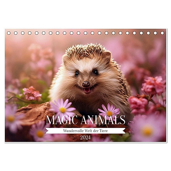 Magic Animals (Tischkalender 2024 DIN A5 quer), CALVENDO Monatskalender, Calvendo, Daniela Bertschi