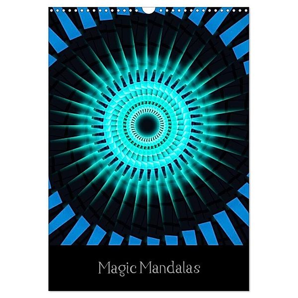 Magic Mandalas (Wandkalender 2024 DIN A3 hoch), CALVENDO Monatskalender, Nadja Heuer