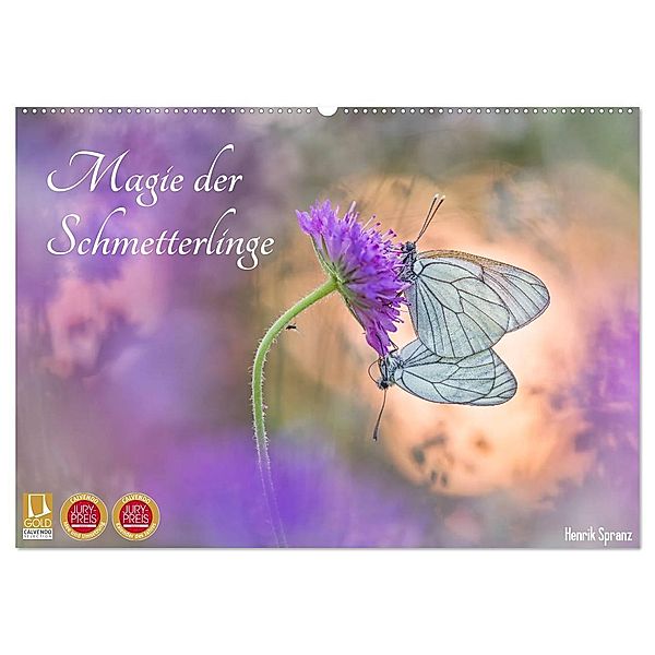 Magie der Schmetterlinge (Wandkalender 2024 DIN A2 quer), CALVENDO Monatskalender, Henrik Spranz