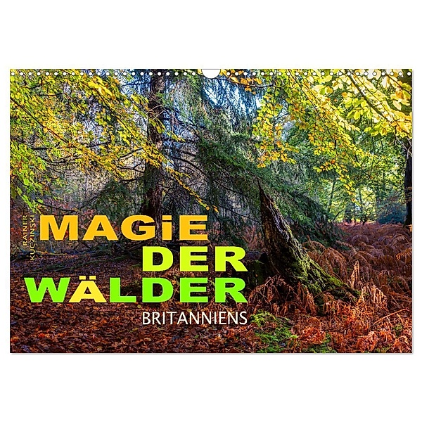 Magie der Wälder Britanniens (Wandkalender 2025 DIN A3 quer), CALVENDO Monatskalender, Calvendo, Rainer Kuczinski