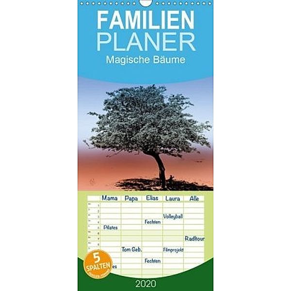 Magische Bäume - Familienplaner hoch (Wandkalender 2020 , 21 cm x 45 cm, hoch), Elisabeth Stanzer