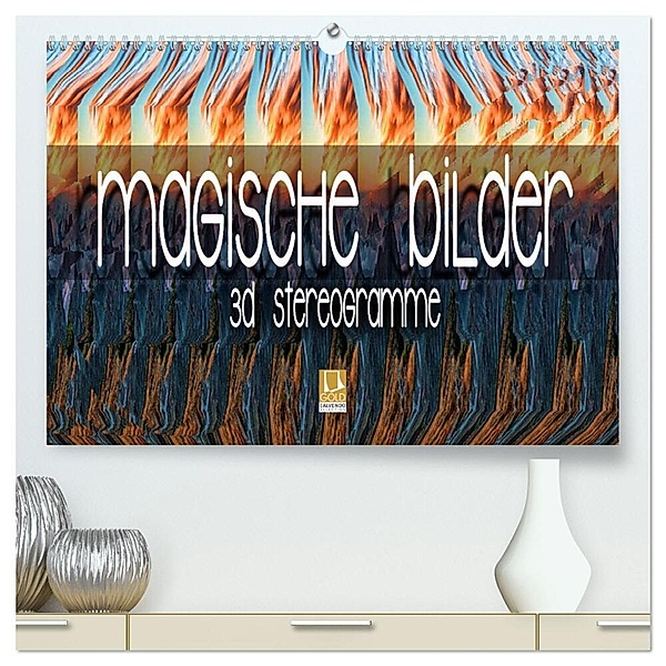 Magische Bilder - 3D Stereogramme (hochwertiger Premium Wandkalender 2024 DIN A2 quer), Kunstdruck in Hochglanz, Renate Bleicher