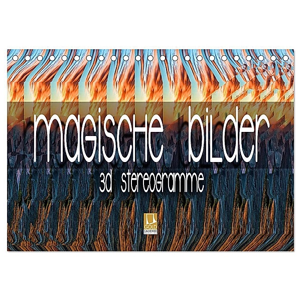 Magische Bilder - 3D Stereogramme (Tischkalender 2024 DIN A5 quer), CALVENDO Monatskalender, Renate Bleicher