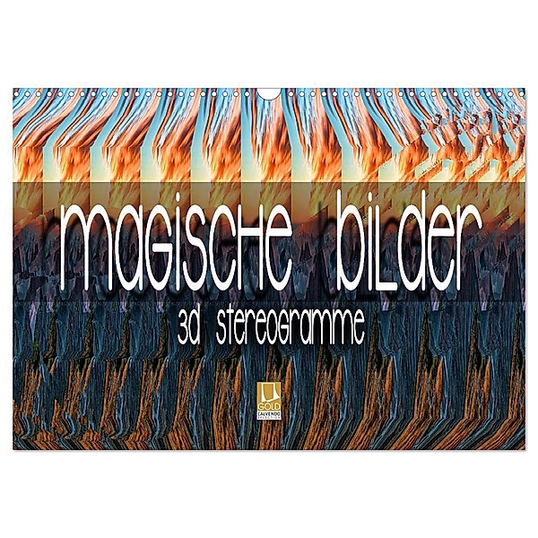 Magische Bilder - 3D Stereogramme (Wandkalender 2024 DIN A3 quer), CALVENDO Monatskalender, Renate Bleicher