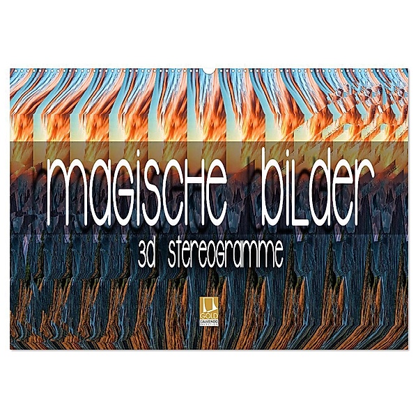 Magische Bilder - 3D Stereogramme (Wandkalender 2024 DIN A2 quer), CALVENDO Monatskalender, Renate Bleicher