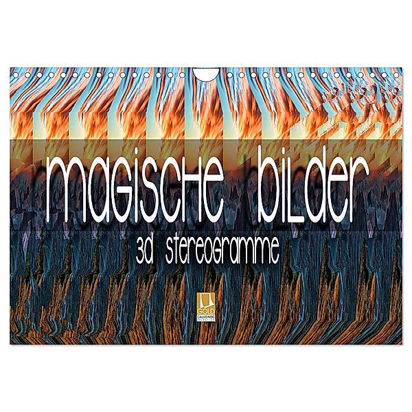 Magische Bilder - 3D Stereogramme (Wandkalender 2024 DIN A4 quer), CALVENDO Monatskalender, Renate Bleicher